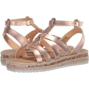 Steve Madden Jemelli Rose Gold Espadrille Gladiator Sandals